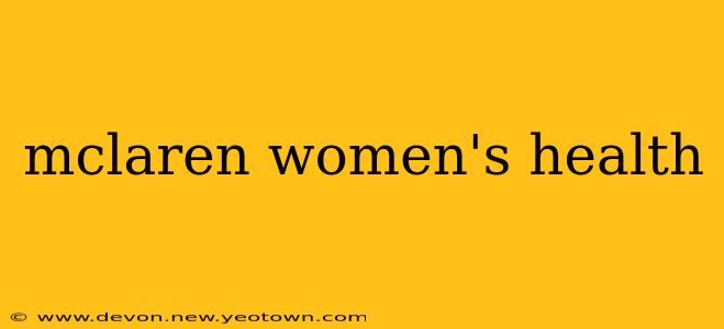 mclaren women's health
