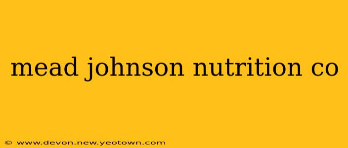 mead johnson nutrition co