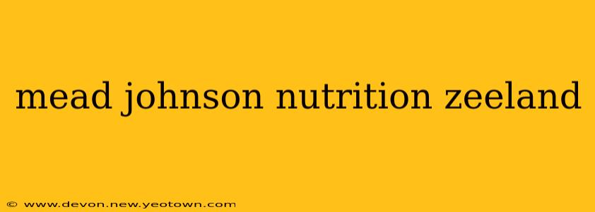 mead johnson nutrition zeeland