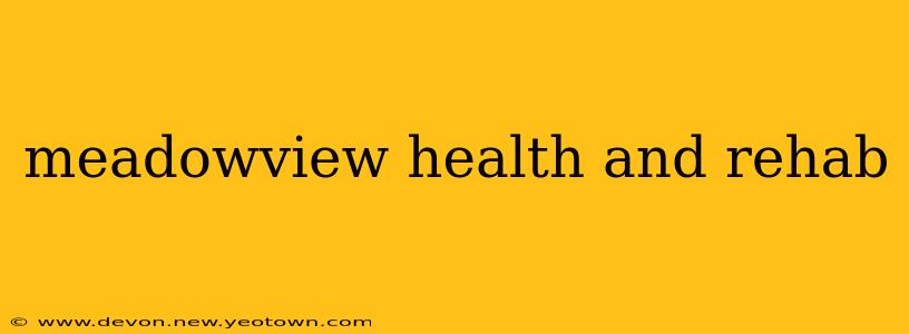 meadowview health and rehab