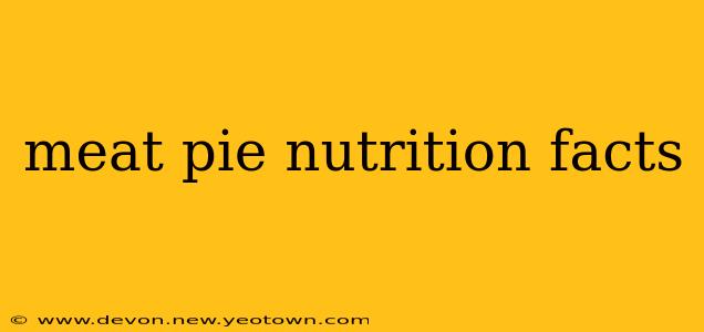 meat pie nutrition facts