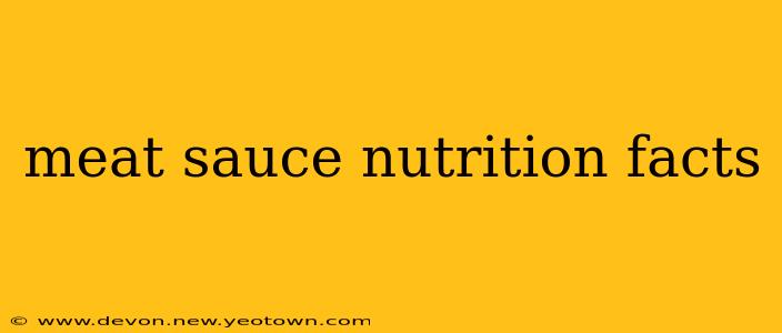 meat sauce nutrition facts