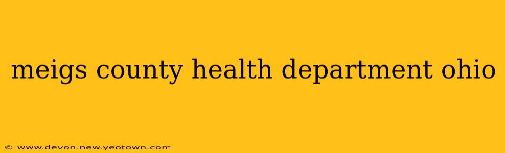 meigs county health department ohio