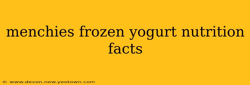 menchies frozen yogurt nutrition facts