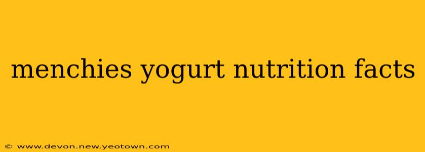 menchies yogurt nutrition facts
