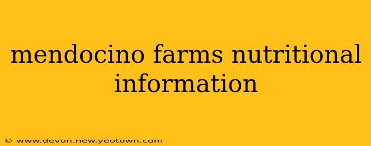 mendocino farms nutritional information