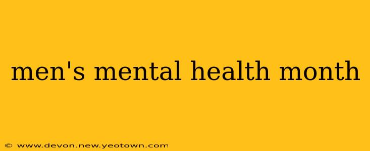 men's mental health month