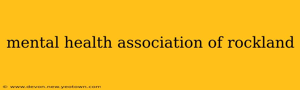 mental health association of rockland