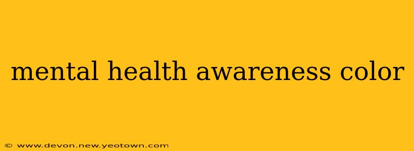 mental health awareness color