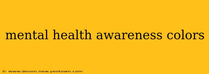 mental health awareness colors