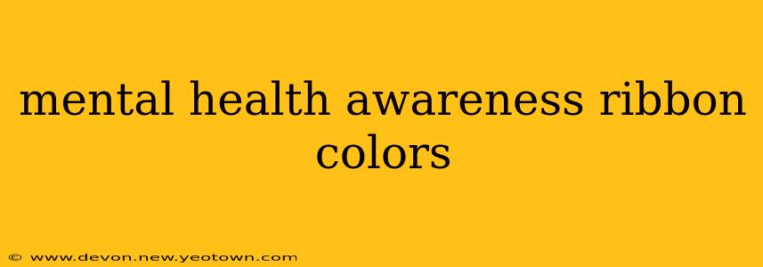 mental health awareness ribbon colors