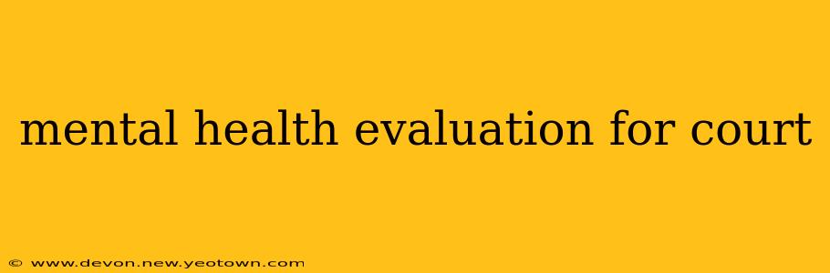 mental health evaluation for court