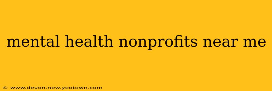 mental health nonprofits near me