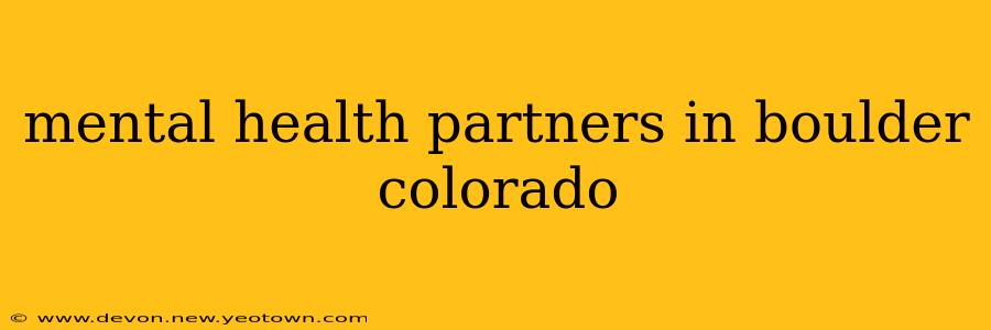 mental health partners in boulder colorado