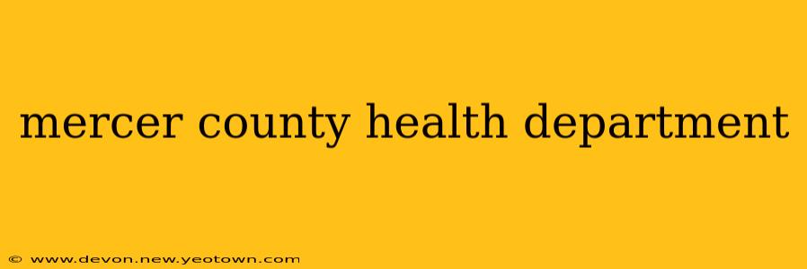 mercer county health department