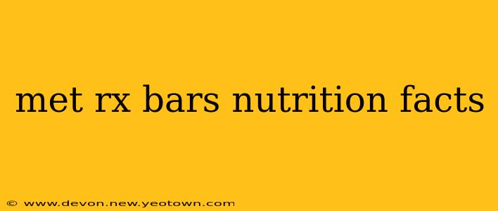 met rx bars nutrition facts