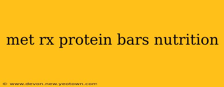 met rx protein bars nutrition