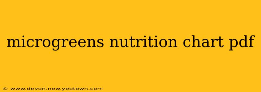 microgreens nutrition chart pdf