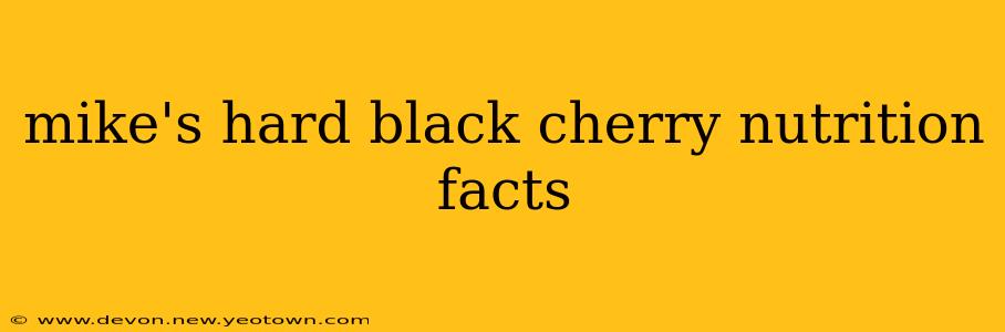 mike's hard black cherry nutrition facts