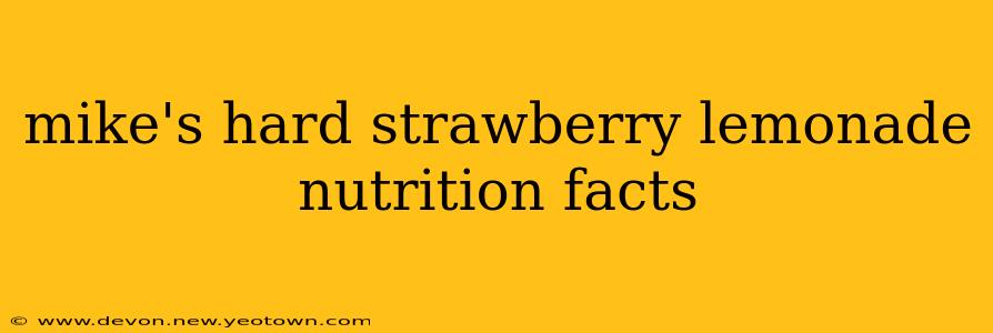 mike's hard strawberry lemonade nutrition facts