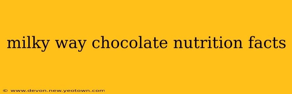 milky way chocolate nutrition facts