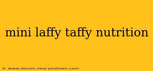mini laffy taffy nutrition