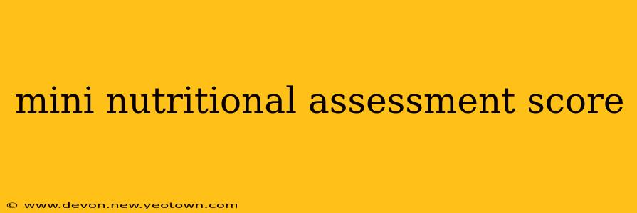 mini nutritional assessment score