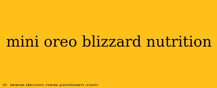 mini oreo blizzard nutrition