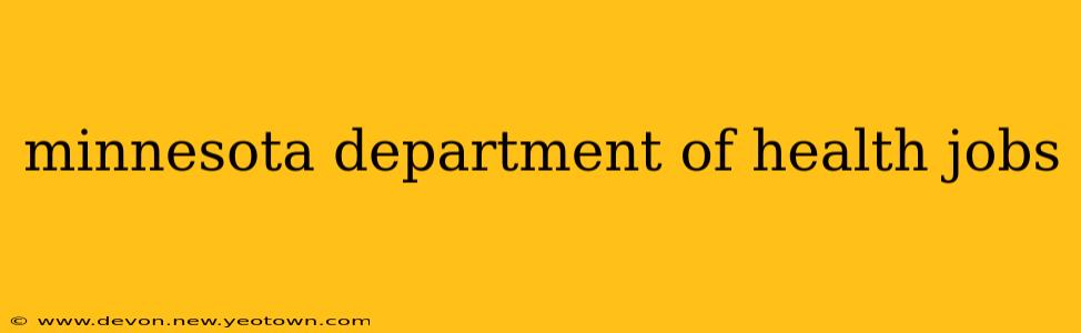 minnesota department of health jobs
