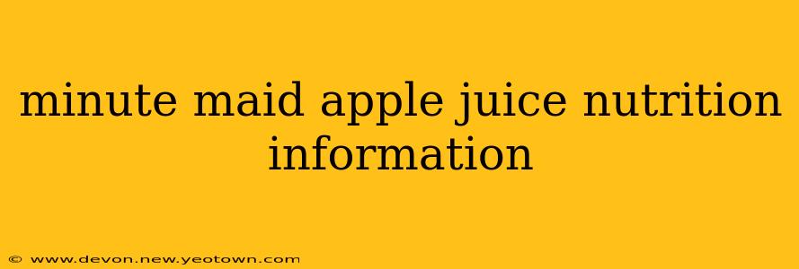 minute maid apple juice nutrition information