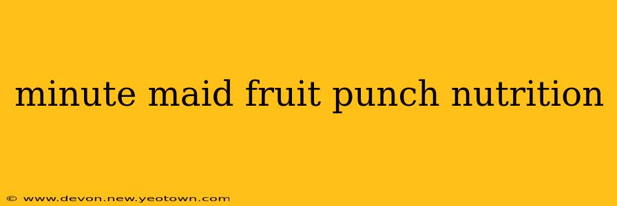 minute maid fruit punch nutrition