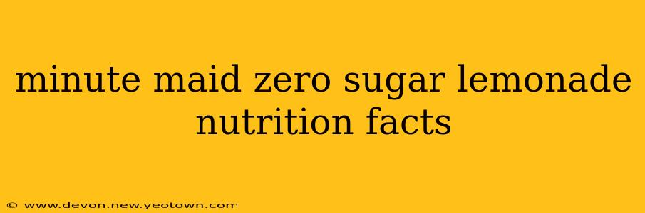 minute maid zero sugar lemonade nutrition facts