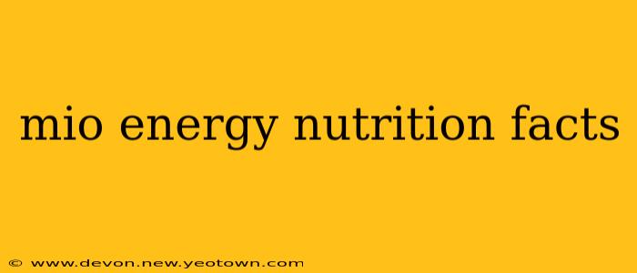 mio energy nutrition facts