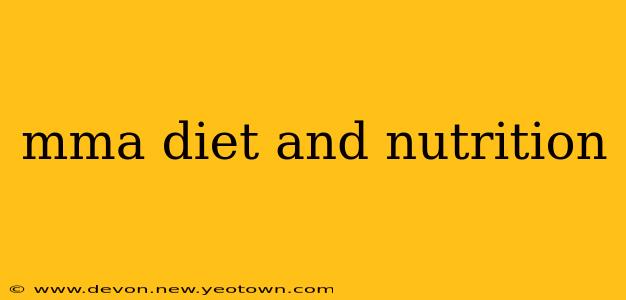 mma diet and nutrition