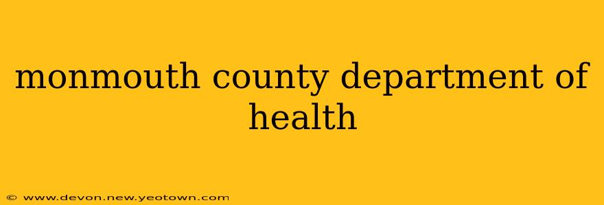 monmouth county department of health