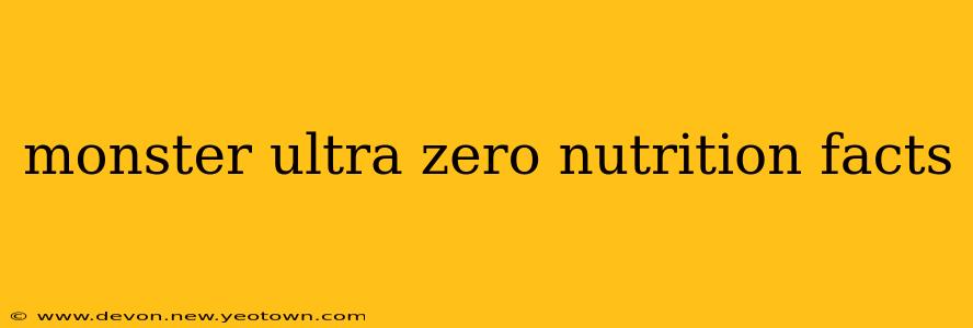 monster ultra zero nutrition facts