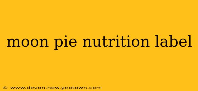 moon pie nutrition label