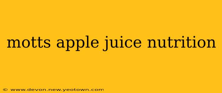 motts apple juice nutrition