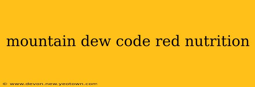 mountain dew code red nutrition