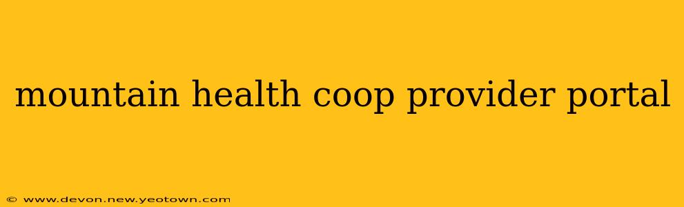 mountain health coop provider portal