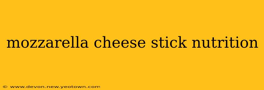 mozzarella cheese stick nutrition