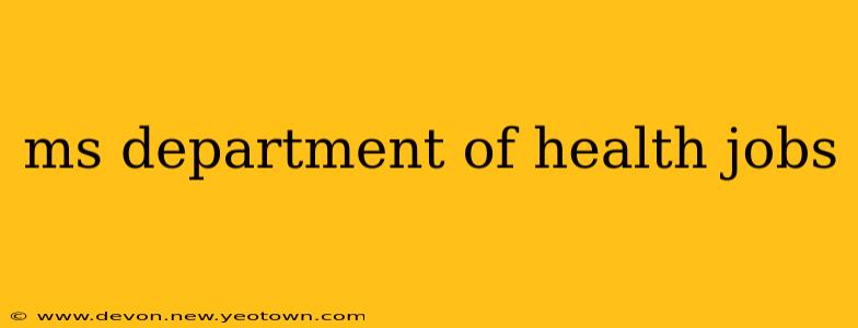 ms department of health jobs