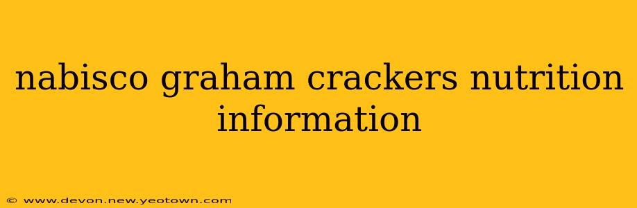 nabisco graham crackers nutrition information