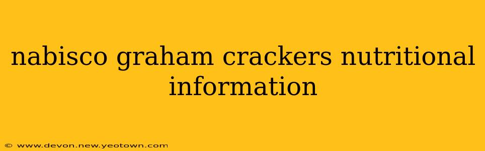 nabisco graham crackers nutritional information