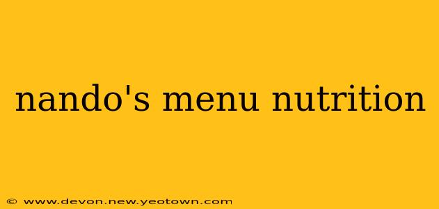 nando's menu nutrition