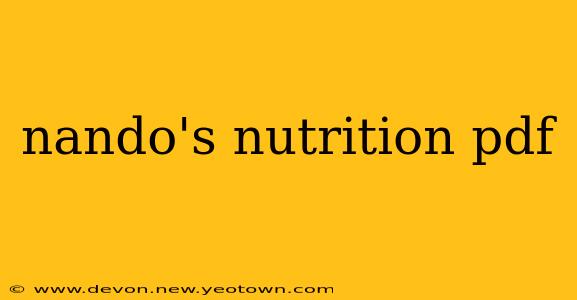 nando's nutrition pdf