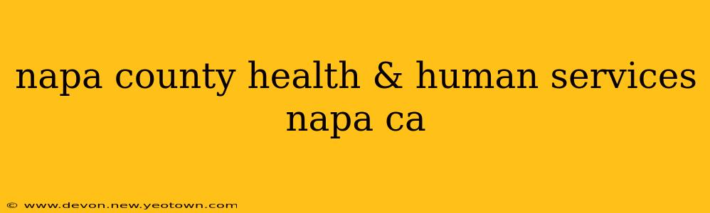 napa county health & human services napa ca