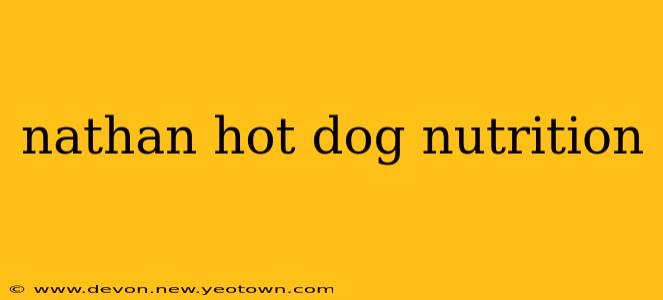 nathan hot dog nutrition