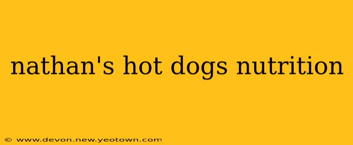 nathan's hot dogs nutrition