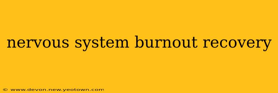 nervous system burnout recovery